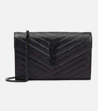 Cassandre matelassé leather wallet on chain | Saint Laurent