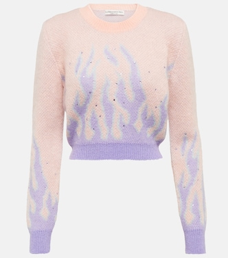 Jersey mezcla de mohair en jacquard | Alessandra Rich
