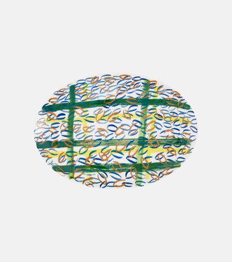 Japanese Kimonos oval plate by Bela Silva | Serax