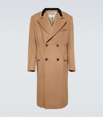 Abrigo cruzado de lana y pelo de camello | Maison Margiela