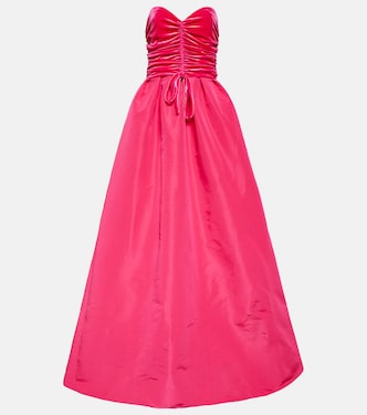 Robe longue en soie | Monique Lhuillier