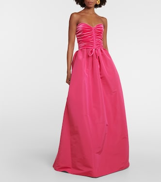Robe longue en soie | Monique Lhuillier