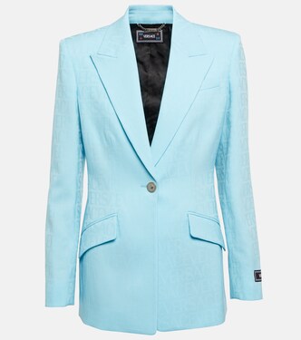 Blazer de lana con Versace Allover | Versace