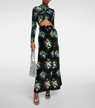 Falda larga de algodón estampada | Rabanne