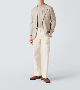 Prince of Wales check cashmere-blend blazer | Thom Sweeney