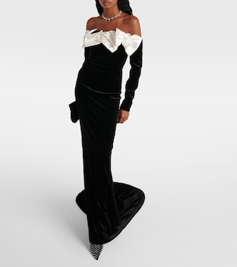 Robe longue en velours | Alessandra Rich