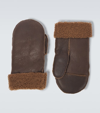 Fäustlinge aus Leder mit Shearling | Our Legacy