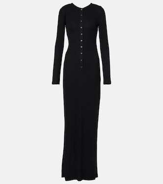 Vestido largo Etrixie de punto acanalado | Acne Studios