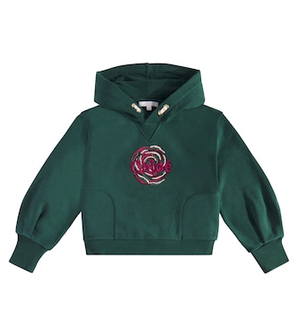 Sudadera con capucha de algodón bordada | Chloé Kids