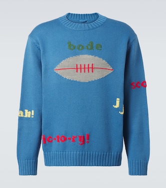 Spirit embroidered cotton and wool sweater | Bode