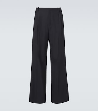 Weite High-Rise-Hose aus Wolle | Saint Laurent