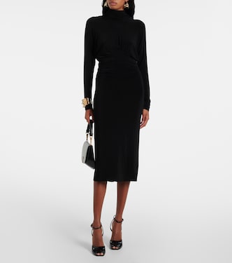 Abito midi con ruches | Saint Laurent