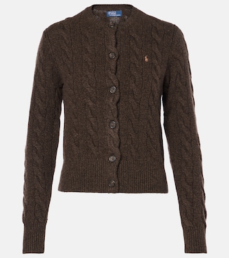 Cable-knit wool and cashmere cardigan | Polo Ralph Lauren