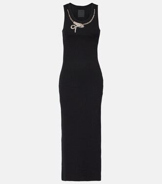 Crystal-embellished cotton jersey maxi dress | Givenchy