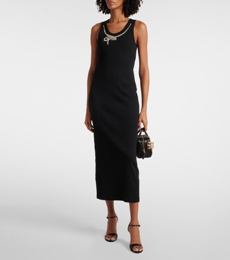 Robe longue en coton ornée de cristal | Givenchy