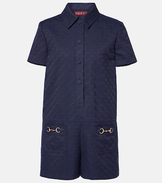 Playsuit Horsebit GG aus Canvas | Gucci