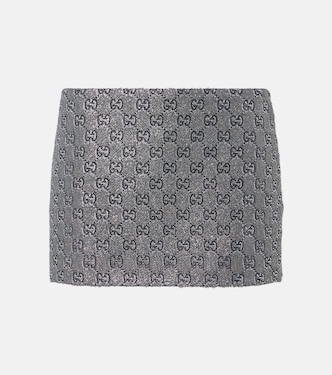 Minifalda lamé con GG | Gucci