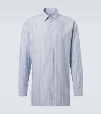 Striped cotton poplin shirt | Maison Margiela