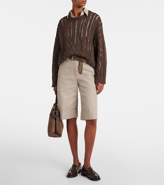 Bermuda en coton et lin | Brunello Cucinelli