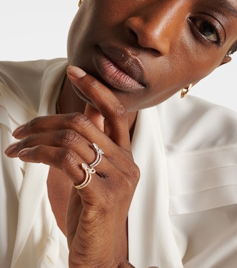 18kt gold pinky ring with diamonds  | Shay Jewelry