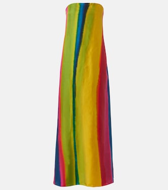 Aura striped silk satin maxi dress | Christopher Esber
