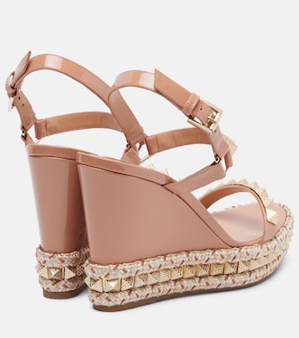 Pyraclou 110 leather espadrille wedges | Christian Louboutin