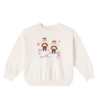 Printed cotton jersey sweatshirt | Mini Rodini