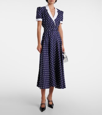 Polka-dot silk twill midi dress | Rodarte