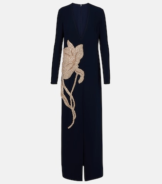 Jennis embellished crêpe maxi dress | Costarellos