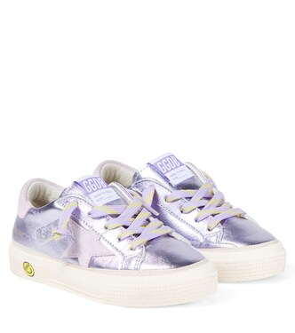 Zapatillas May de piel metalizada | Golden Goose Kids