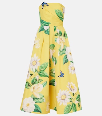 Lynn floral cotton midi dress | Leo Lin