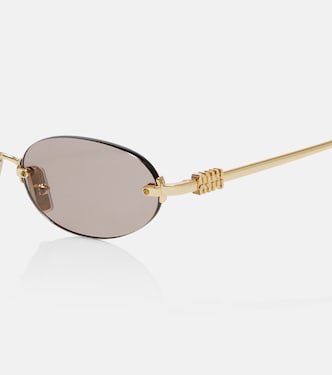 Logo oval sunglasses | Miu Miu