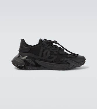 Leather-trimmed sneakers | Dolce&Gabbana