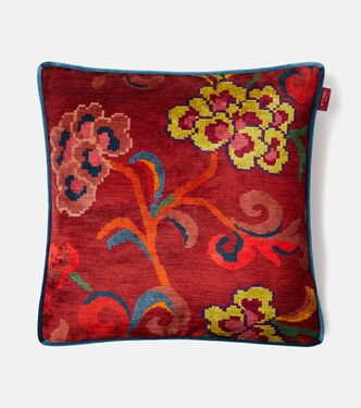 Nimphea floral velvet cushion | Etro