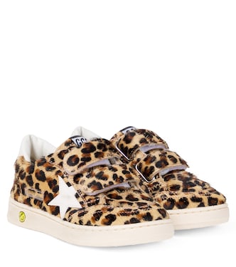 Ball Star leopard-print calf hair sneakers | Golden Goose Kids