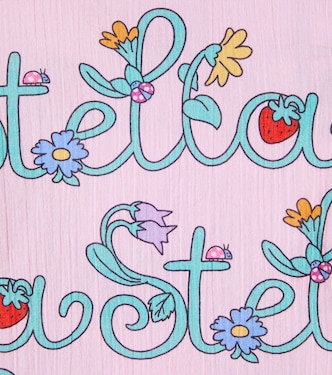 Logo ruffled cotton top | Stella McCartney Kids