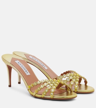 Tequila embellished leather mules | Aquazzura