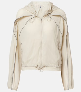 Gathered hooded track jacket | Adidas by Stella McCartney