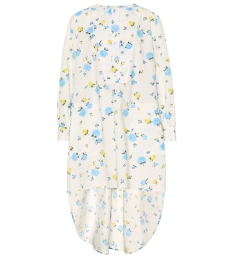 Asymmetric floral cotton dress | Golden Goose