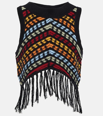 Crop top Nili de algodón con flecos | Dodo Bar Or