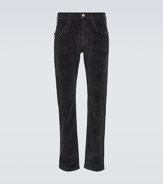 Studded cotton corduroy slim pants | Undercover