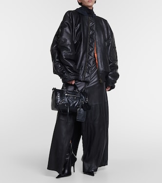 Veste bomber oversize en cuir | Balenciaga