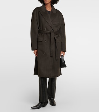 Abrigo cruzado en mezcla de lana y alpaca | Acne Studios
