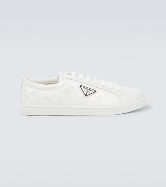 Sneakers mit Leder | Prada