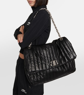 Monaco Large leather shoulder bag | Balenciaga