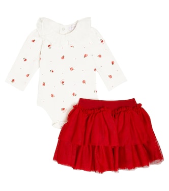 Baby - Abito in cotone e tulle | Monnalisa