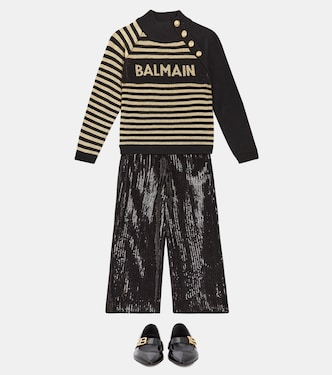 Hose mit Pailletten | Balmain Kids
