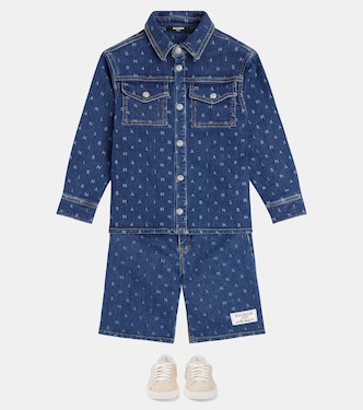 Shorts de denim con logo | Balmain Kids