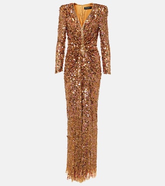 Abito lungo con paillette | Jenny Packham