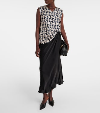 Top Timetop in seta con stampa | 'S Max Mara